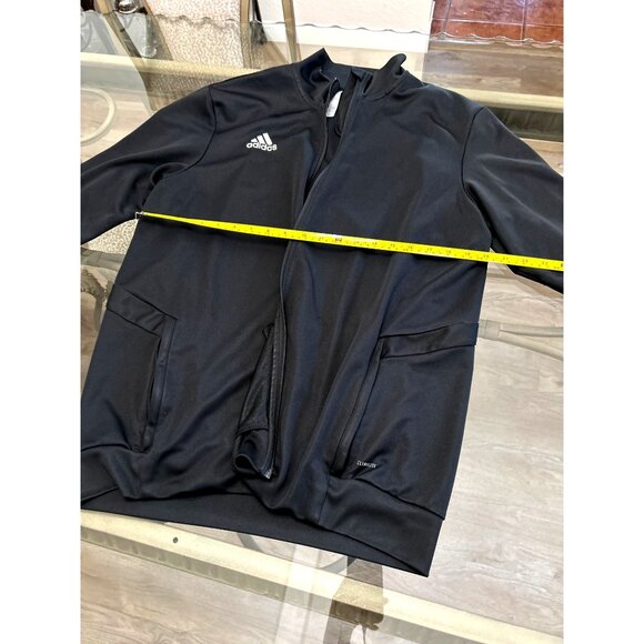 Adidas Mens Black Track Jacket With Zipper Closure & Logo Detail Size Large - Picture 6 of 7